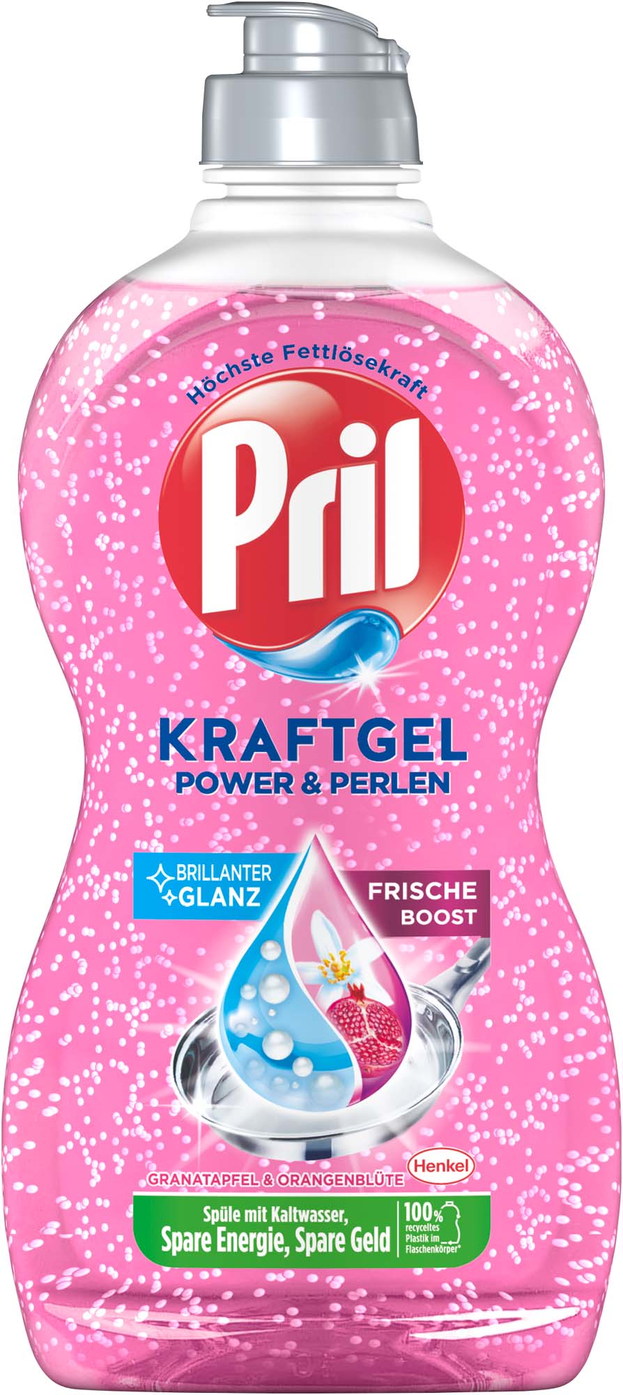 Pril Kraft Gel Power & Perlen Granatapfel & Orangenblüte 450ml